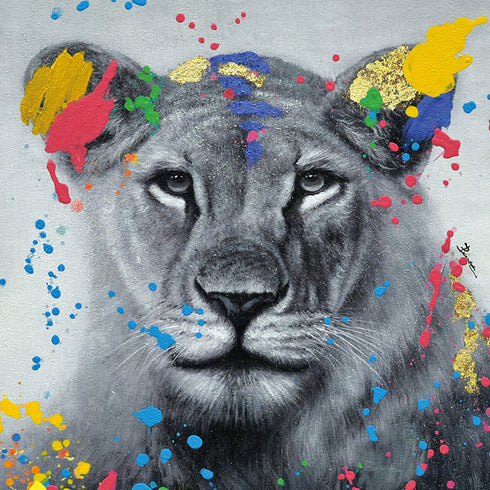 アート 絵画 壁掛け 油絵 63×63cm オイルペイント ロバストウーマン.|s3